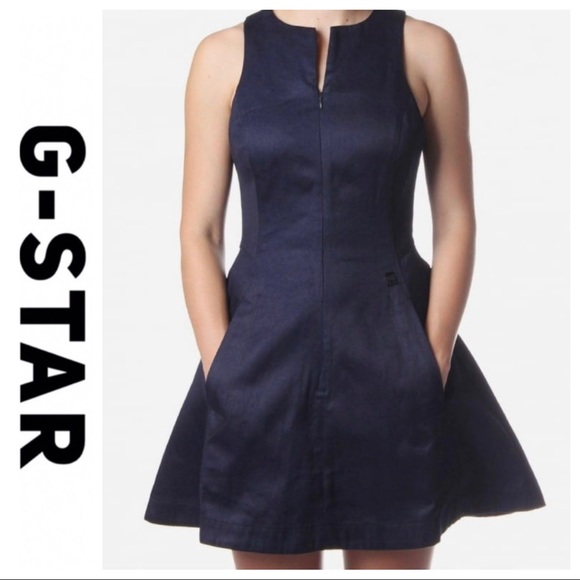 💕SALE💕 G-Star Raw Blue Denim Borealis Dress - Picture 3 of 13